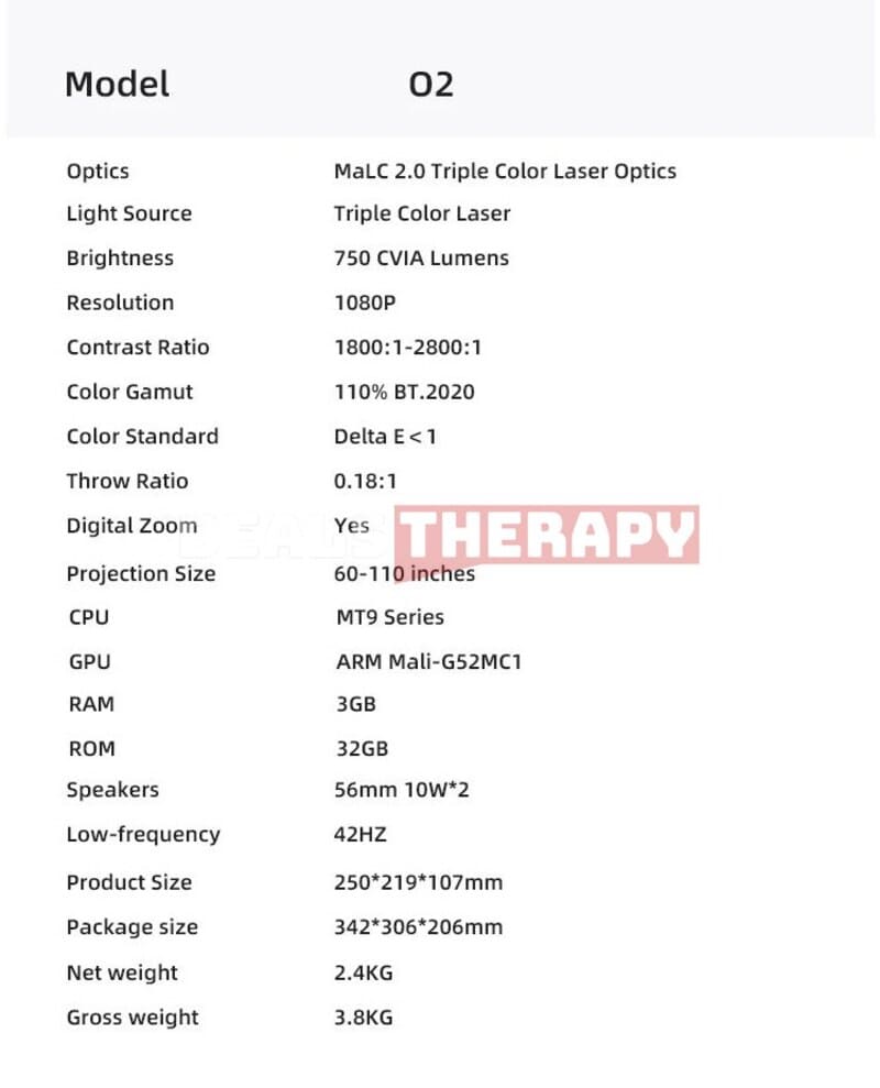 JMGO O2 DealsTherapy