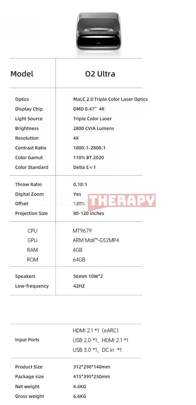 JMGO O2 Ultra DealsTherapy