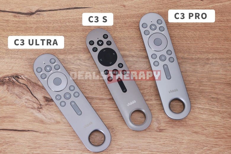 Vidda C3 Pro vs Vidda C3 Ultra vs Vidda C3S remote controls