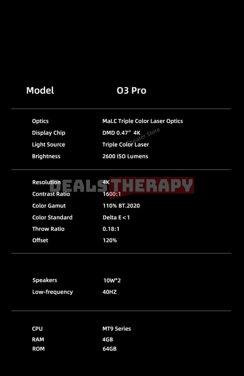 JMGO O3 Pro DealsTherapy