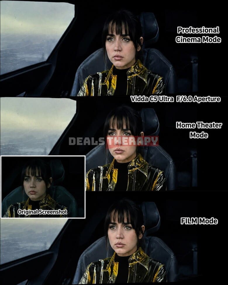 Vidda C5 Pro Max, Ultra, Ultra Max Image Quality Skin Tone Comparison